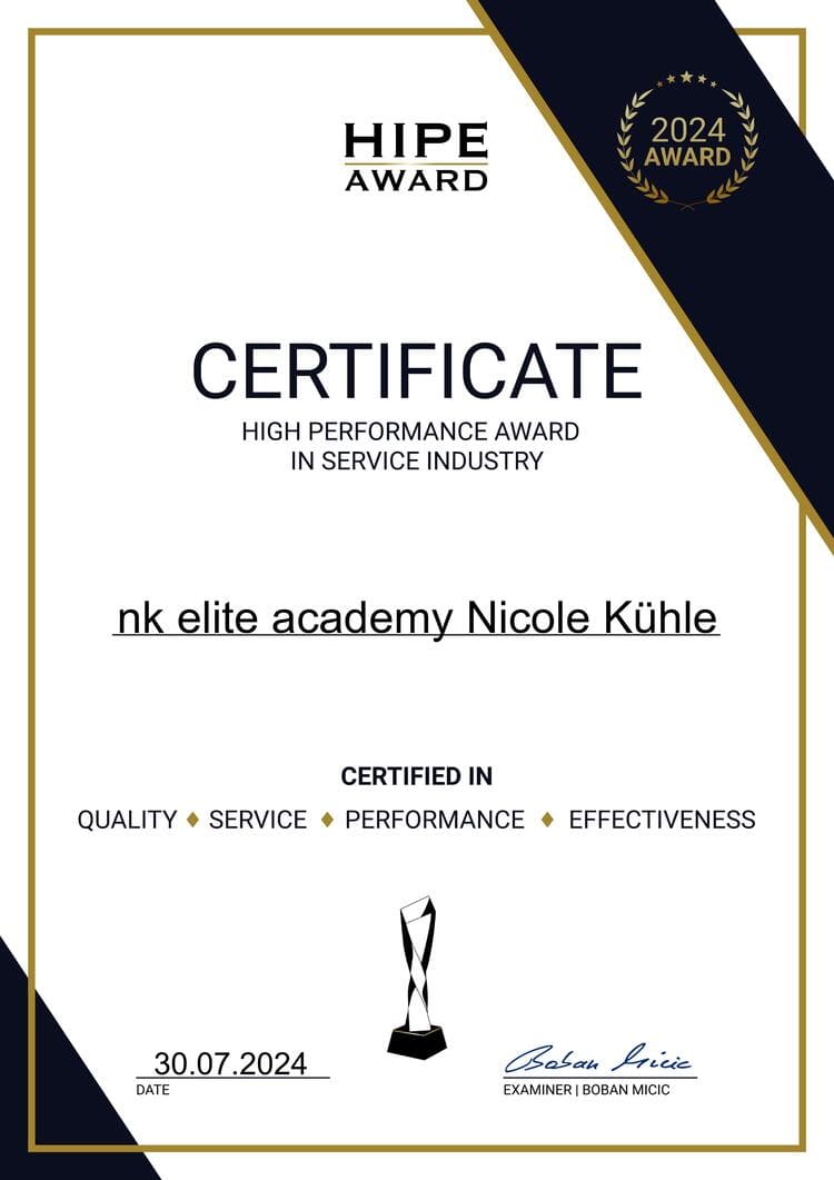 Zertifikat nk elite academy Nicole Kühle ()